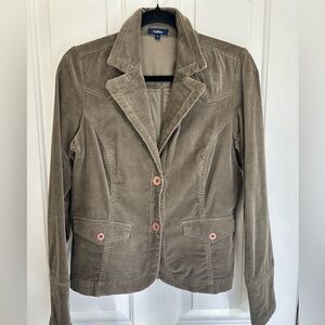 Reitmans Tan Blazer with Notched Lapels and Structured Shoulders